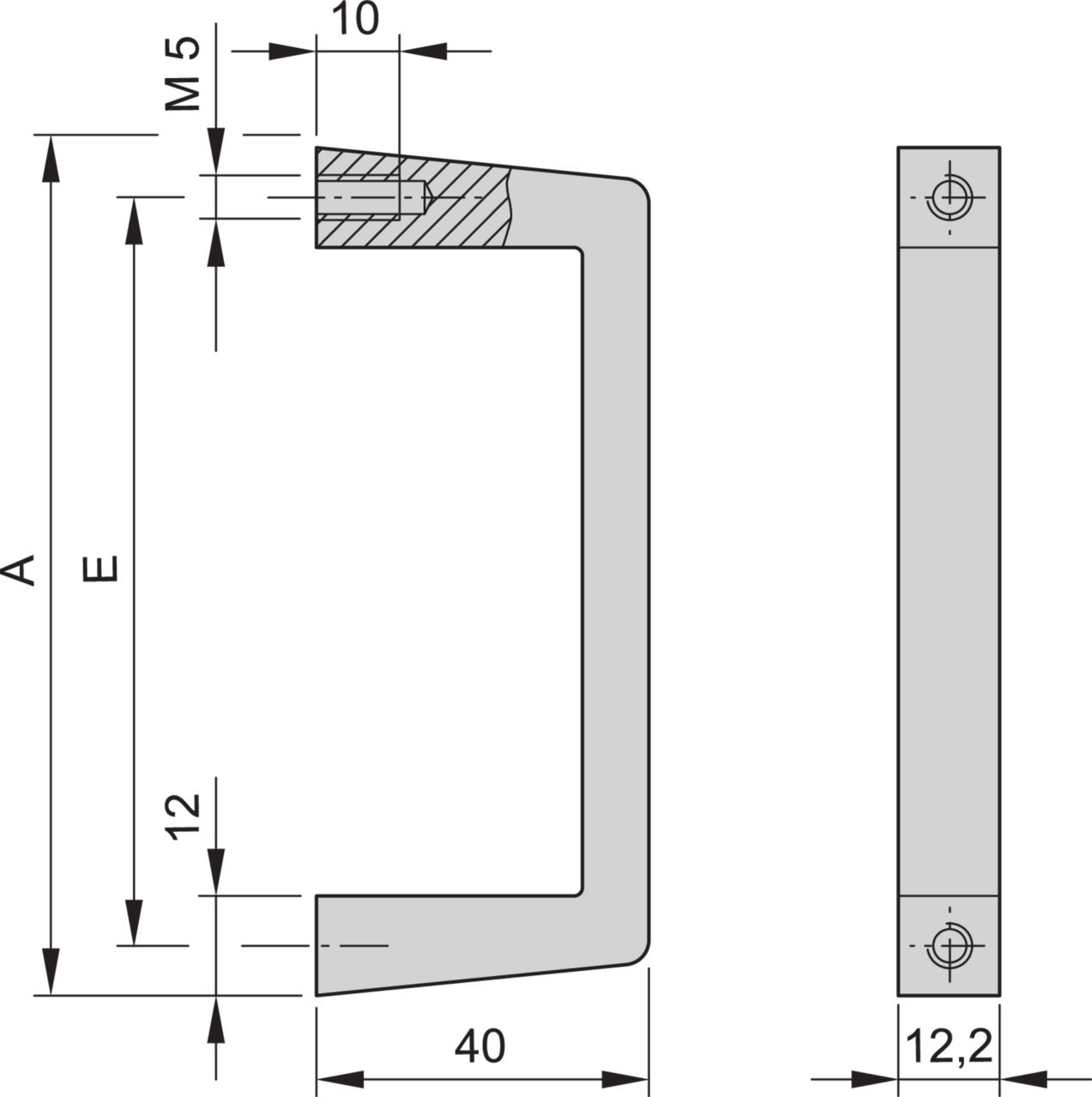 nVent SCHROFF Handle Front Handle for Use with Subracks