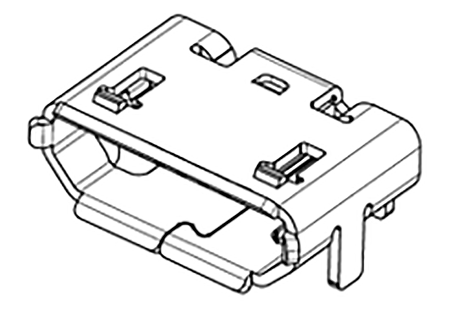 Molex Right Angle, Surface Female- 1 Port Type USB Type B USB Connector USB 2.0