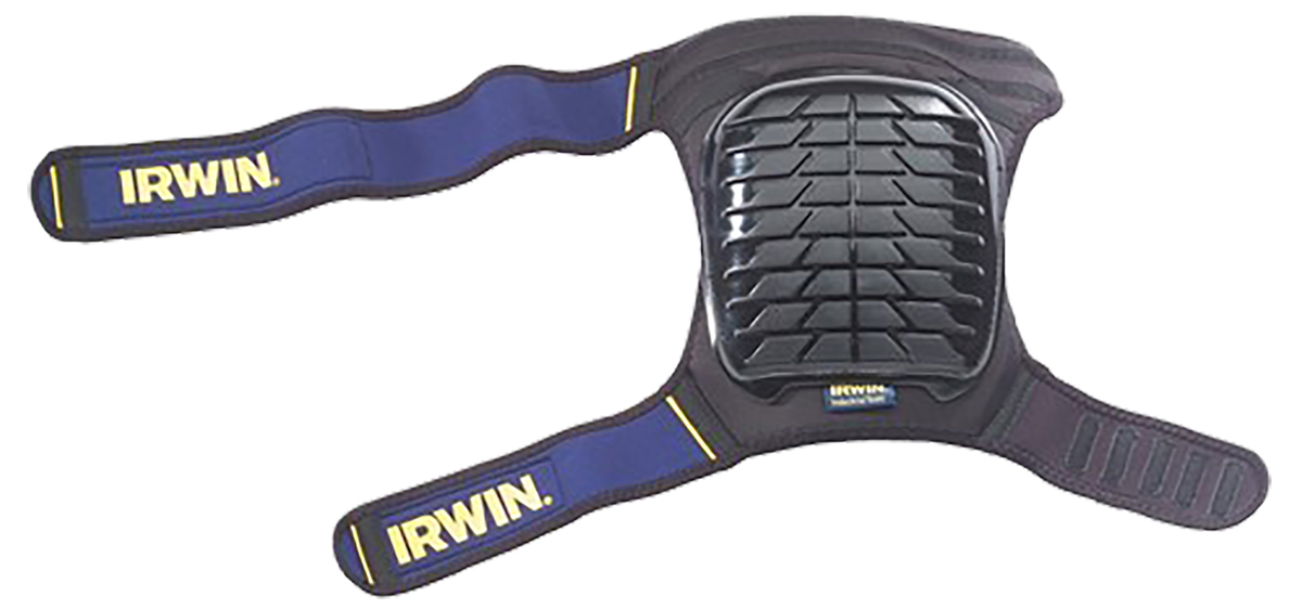 Irwin Blue, Black ABS Plastic Knee Pad, Double Straps Resistant to Impact Resistant