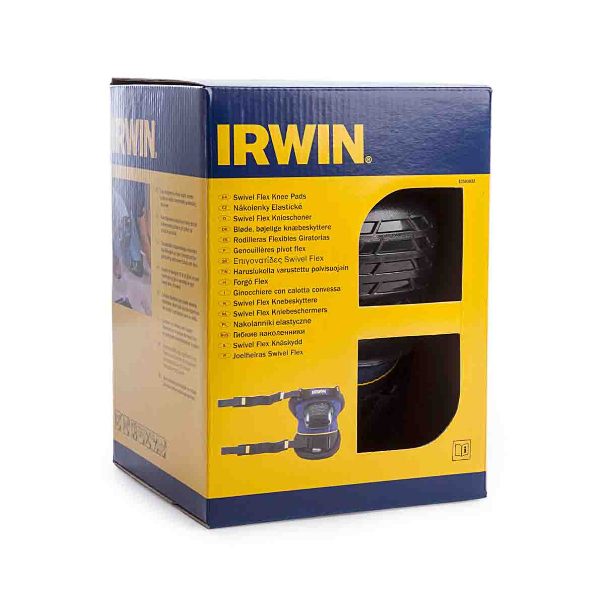 10503832 Irwin Black, Blue ABS Plastic Knee Pad, Adjustable Strap Resistant to Impact Resistant