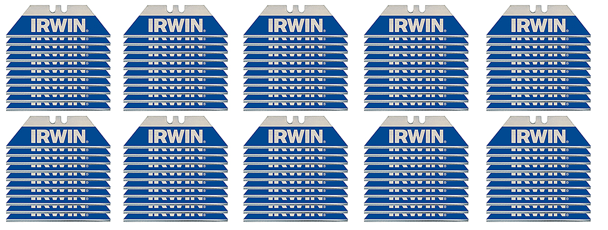 10504243 Irwin Bi-Metal Flat Safety Knife Blade, 100 per Package