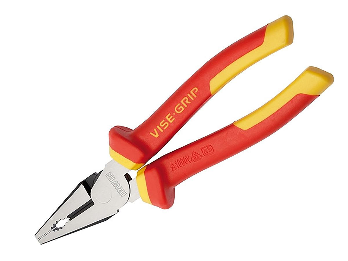 Irwin 1-Piece Combination Plier Smooth, 200 mm Overall VDE/1000V Approved, 35mm Jaw ESD Safe