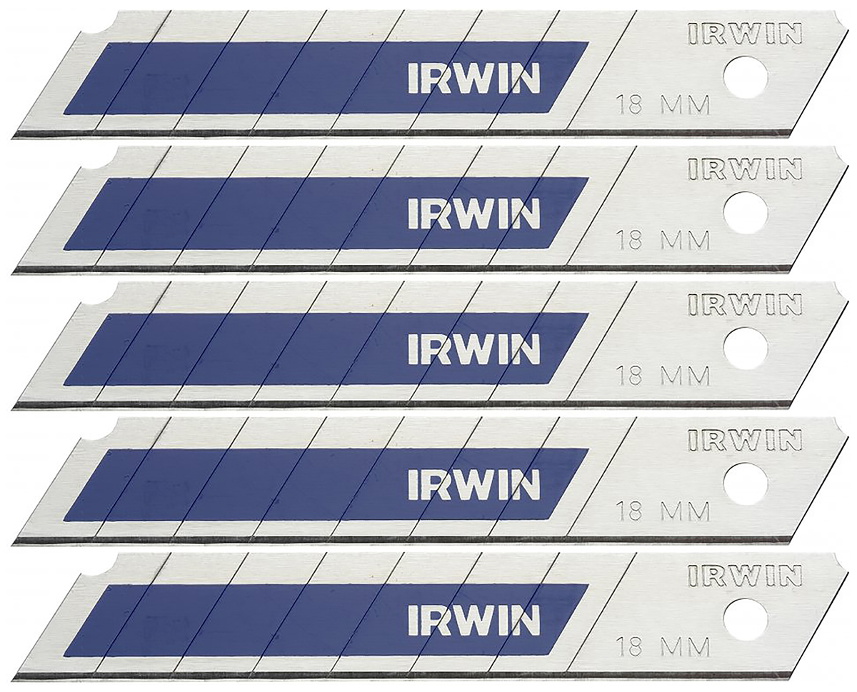 10507102 Irwin Flat Snap-Off Blade 18 mm, 5 per Package