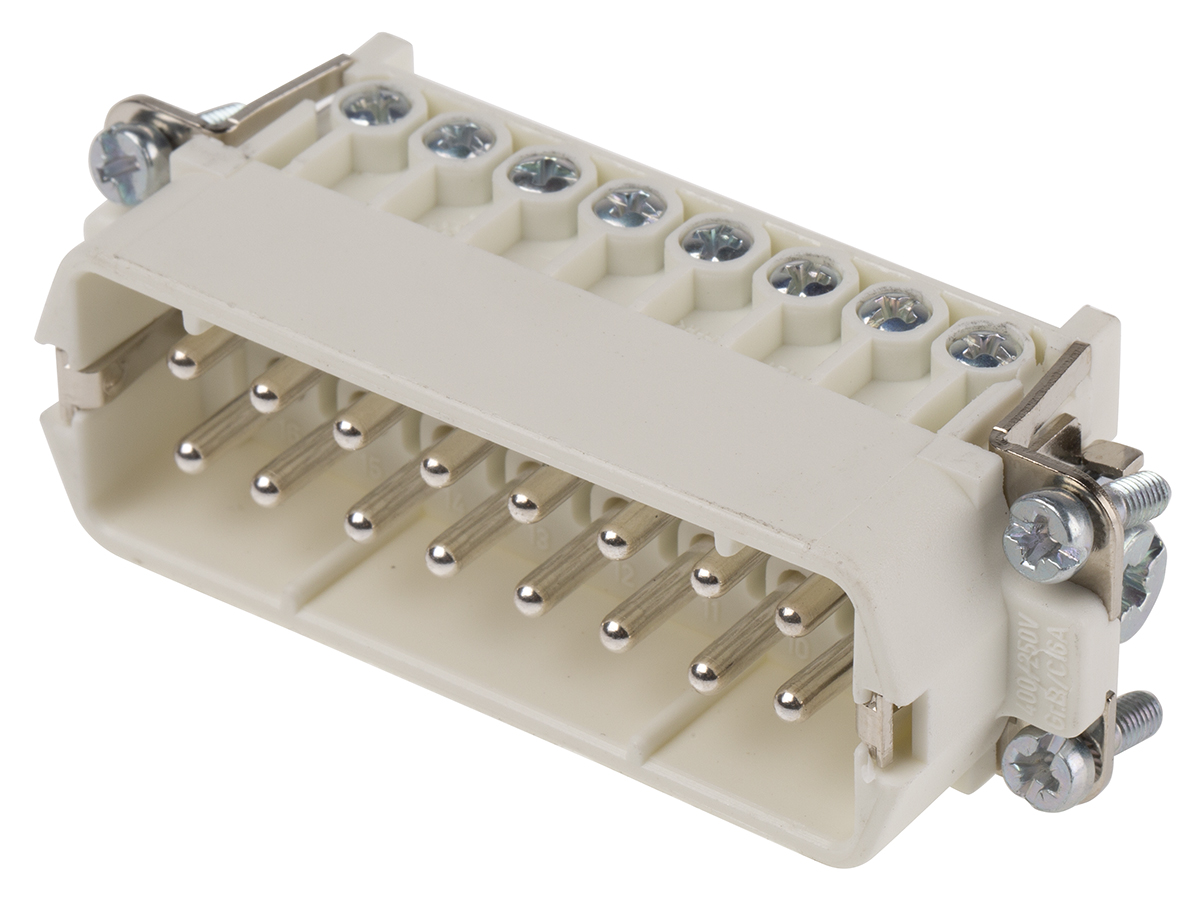 EPIC Heavy Duty Power Connector Insert, 10A, H-A Series Male, 32 Contacts