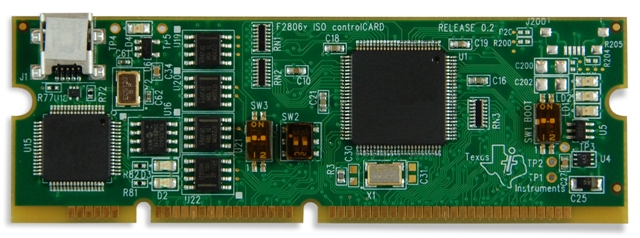 Texas Instruments CntrolCARD with Piccolo TMS320F28069MPZT 32 Bit Microcontroller Daughter Card TMDSCNCD28069MISO