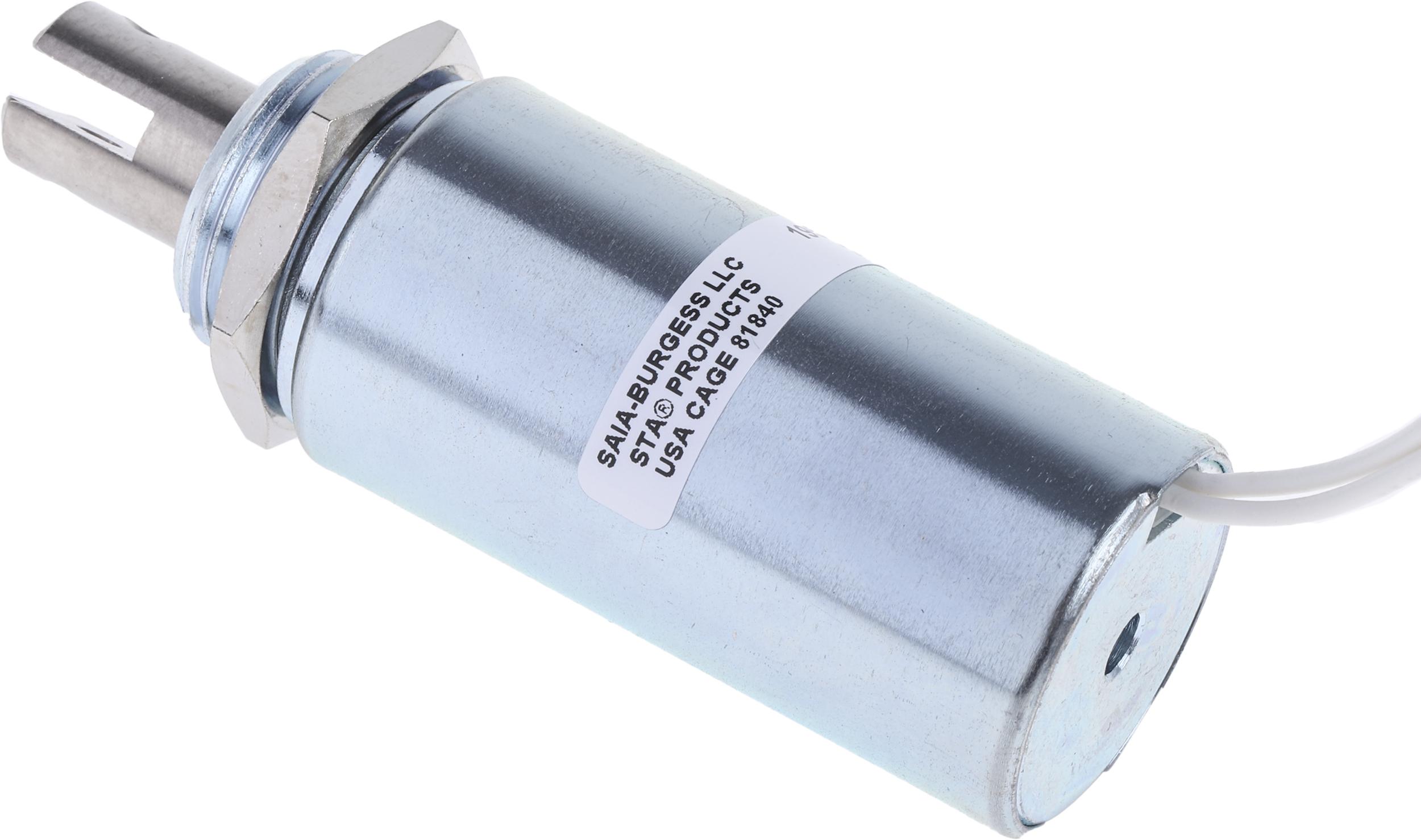 Saia-Burgess Pull Action Tubular Solenoid, 17.8mm stroke, 12 V DC, 10W