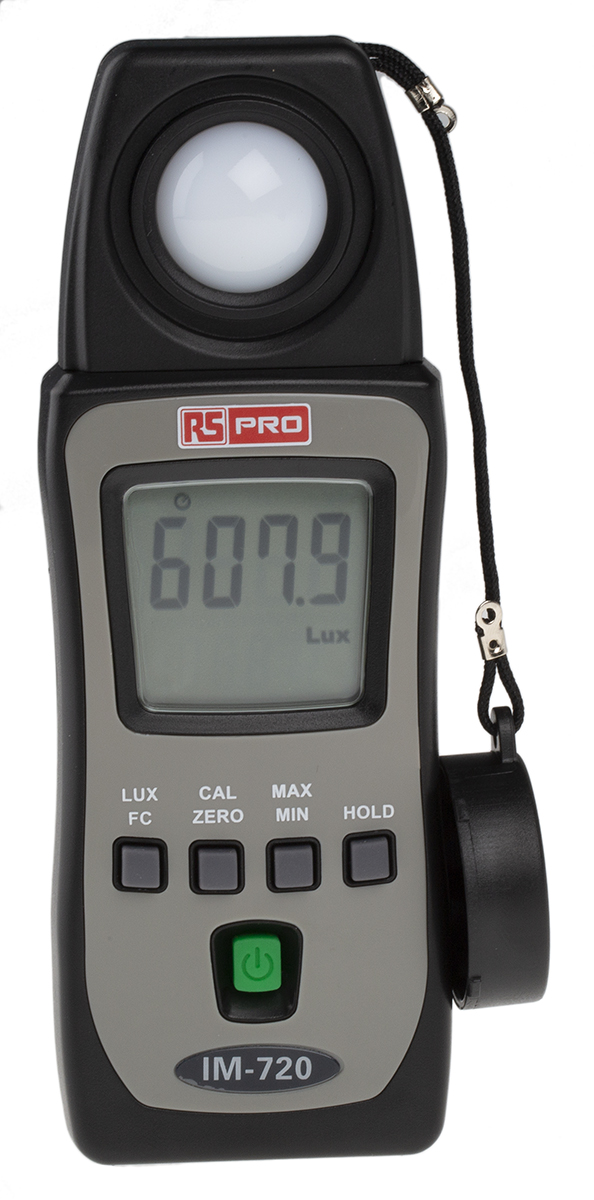 RS PRO IM720 Light Meter, 400lx to 400000 lx, ±3 %