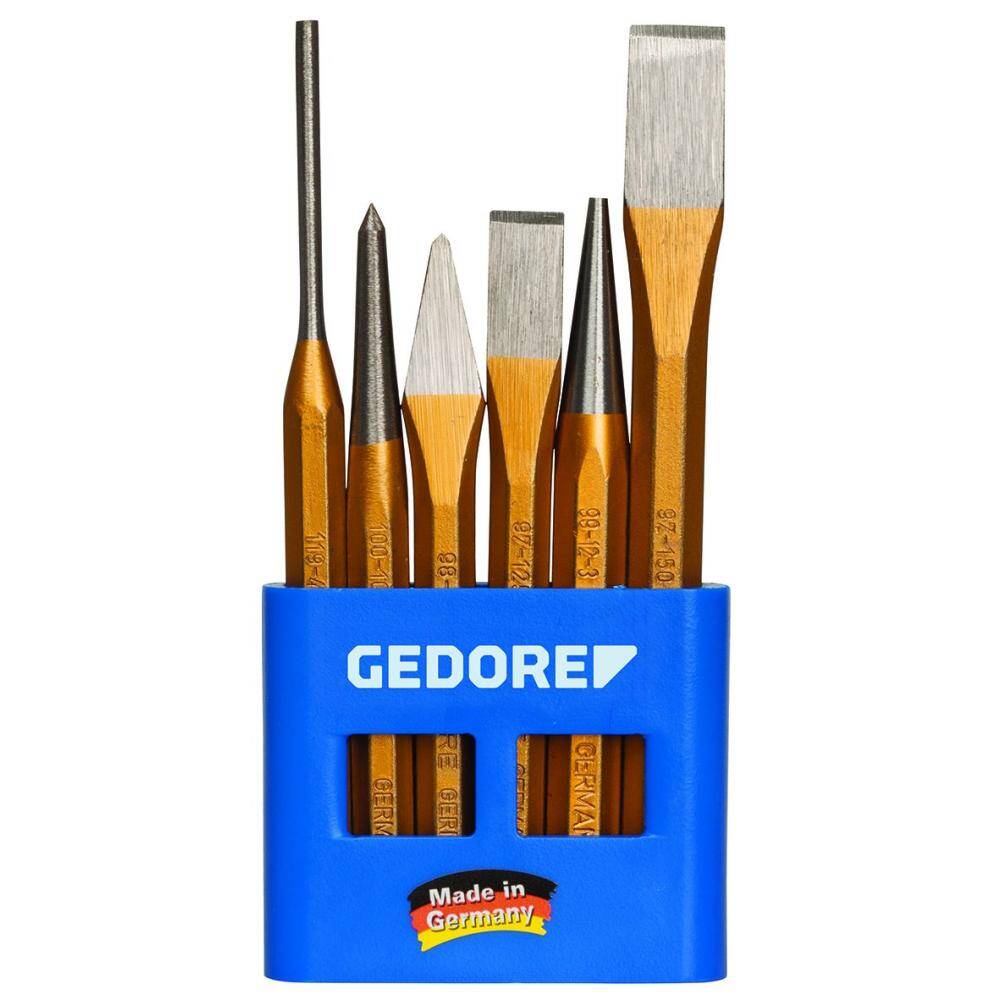106-d Gedore 6-Piece Punch Set, Pin Punch, 10.0mm Shank