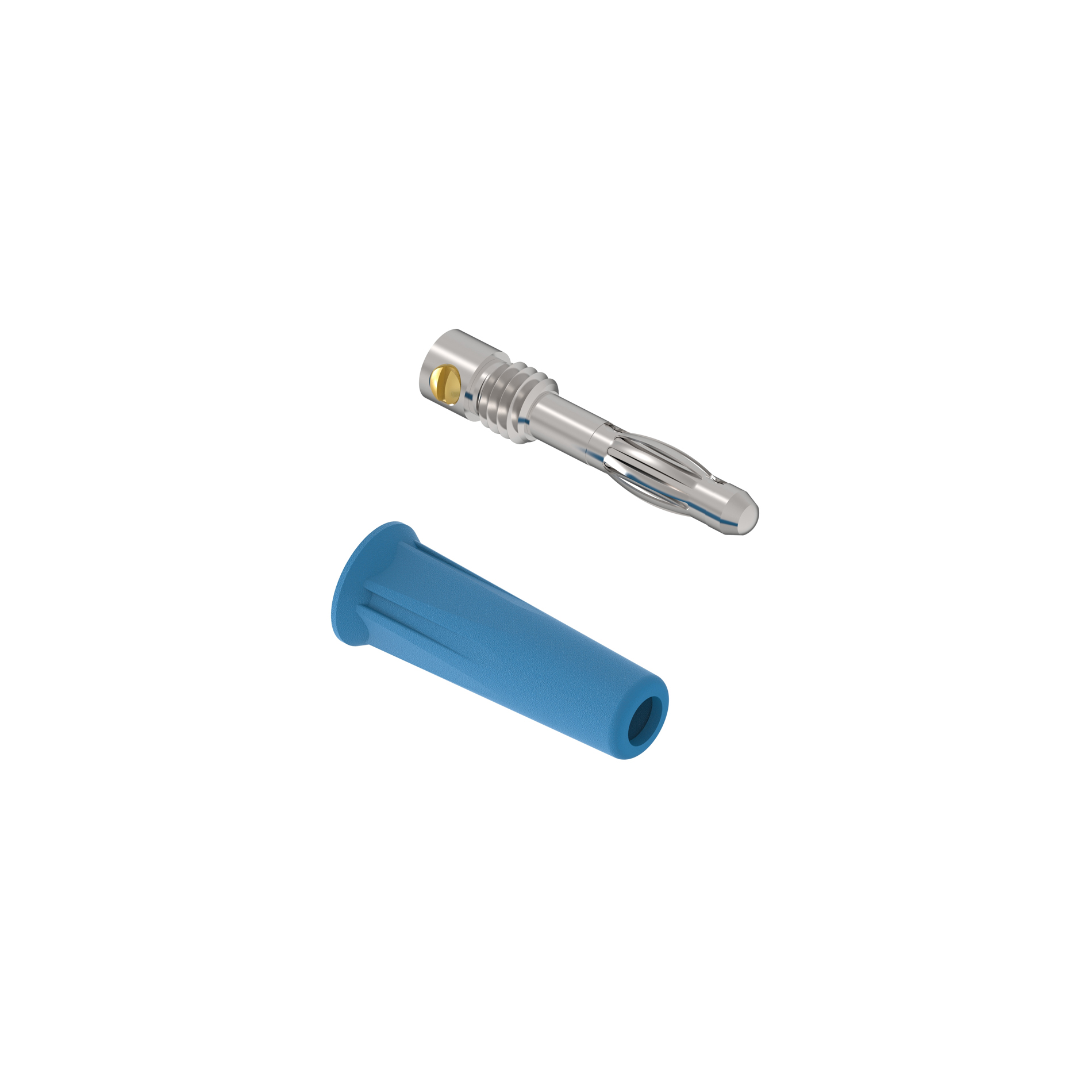 Electro PJP Blue Male Banana Plug, 4 mm Connector, Screw Termination, 30V ac/dc, 60 V ac/dc, 36A, Nickel Plating