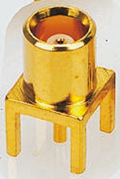 TE Connectivity MCX Series Through Hole Female MCX, 50 Ω, Straight Body Solder