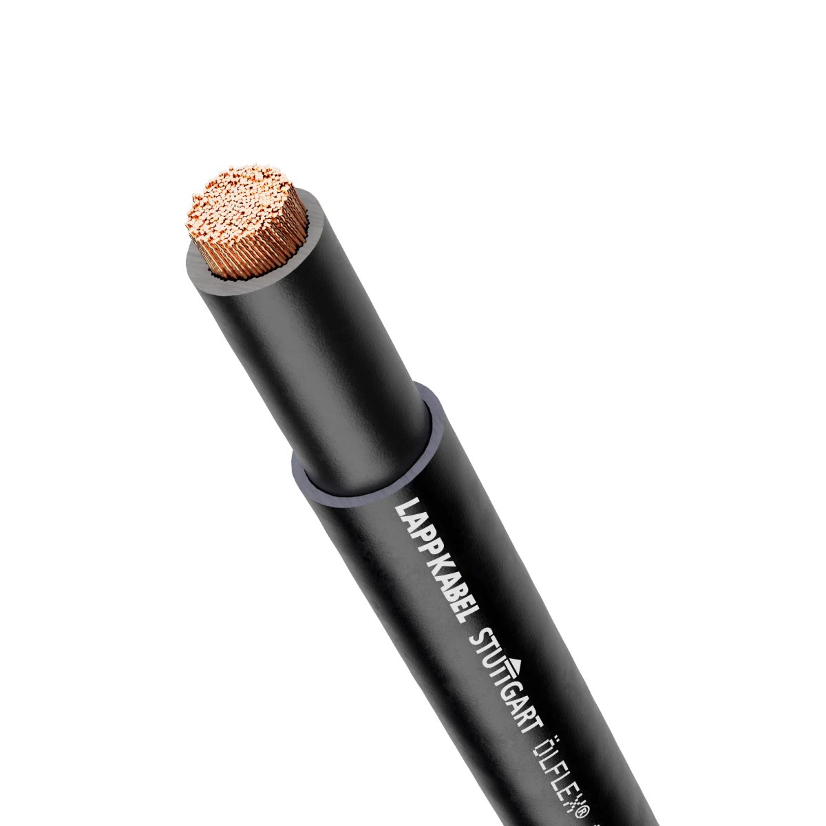 Lapp Olflex Chain 809 Control Cable, 1 Cores, 6mm² 10 AWG, Unscreened, Jet Black, Black Polyvinyl Chloride Sheath