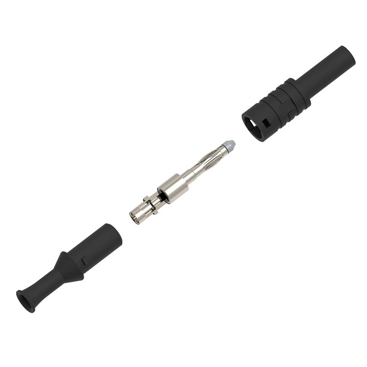 Electro PJP Black Male Banana Plug, 4 mm Connector, Solder Termination, 1kV, 36A, Nickel Plating