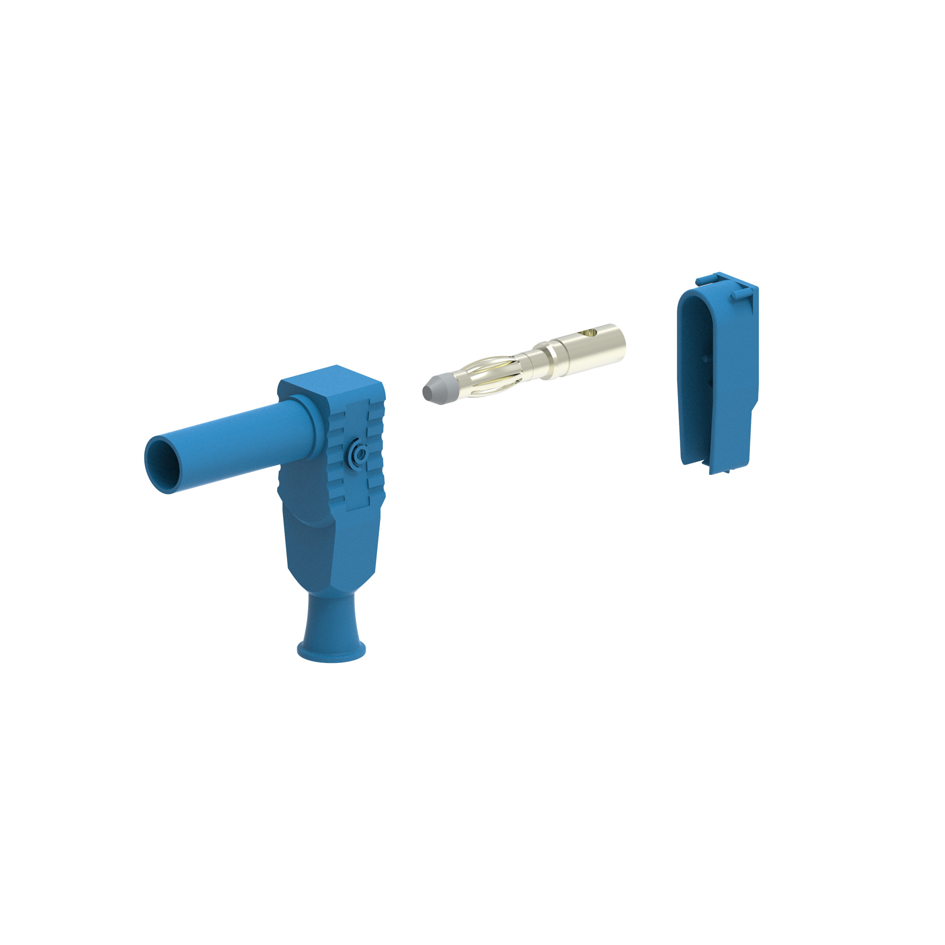 Electro PJP Blue Male Banana Plug, 4 mm Connector, Screw Termination, 1kV, 20A, Nickel Plating