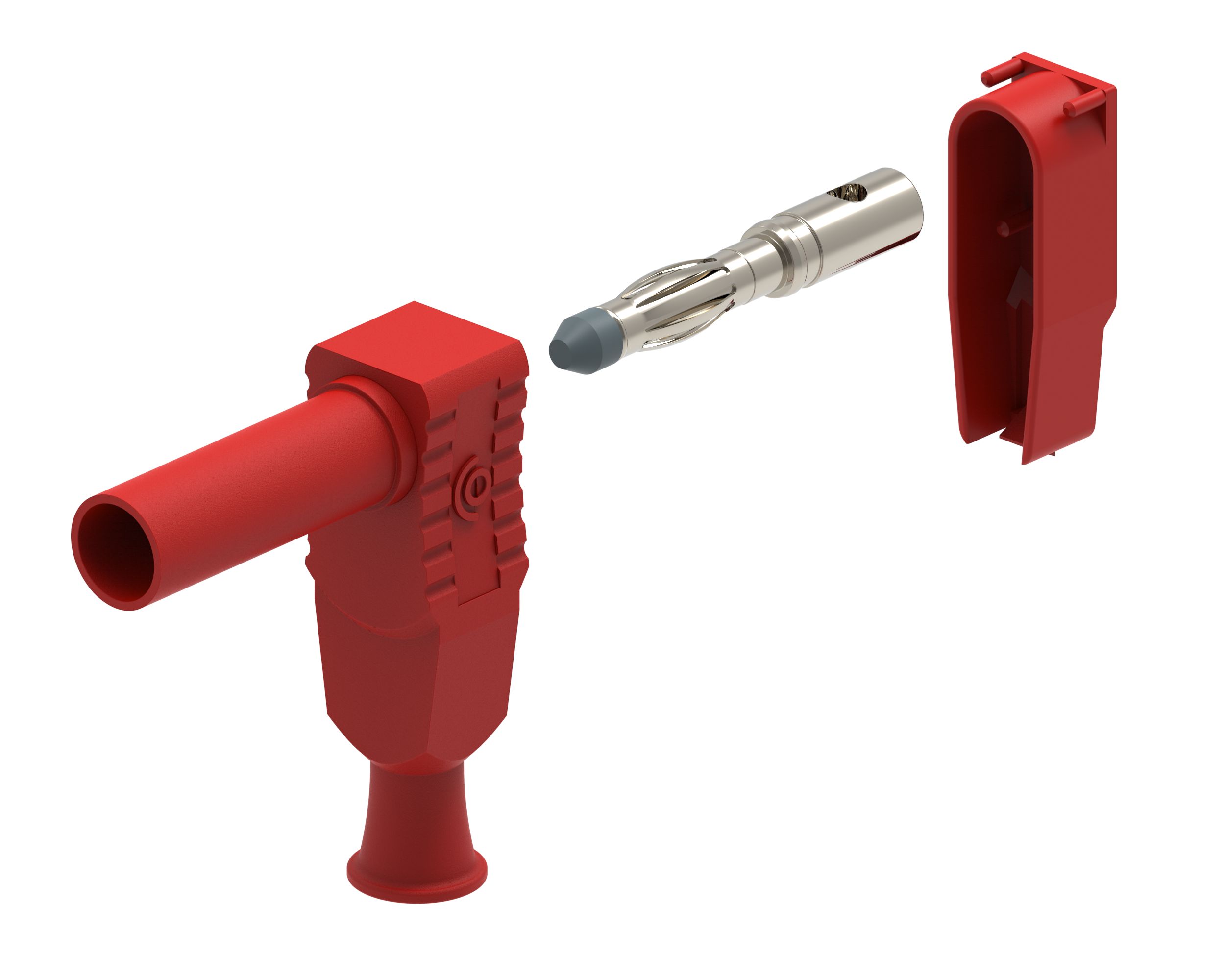 Electro PJP Red Male Banana Plug, 4 mm Connector, Solder Termination, 1kV, 20A, Nickel Plating
