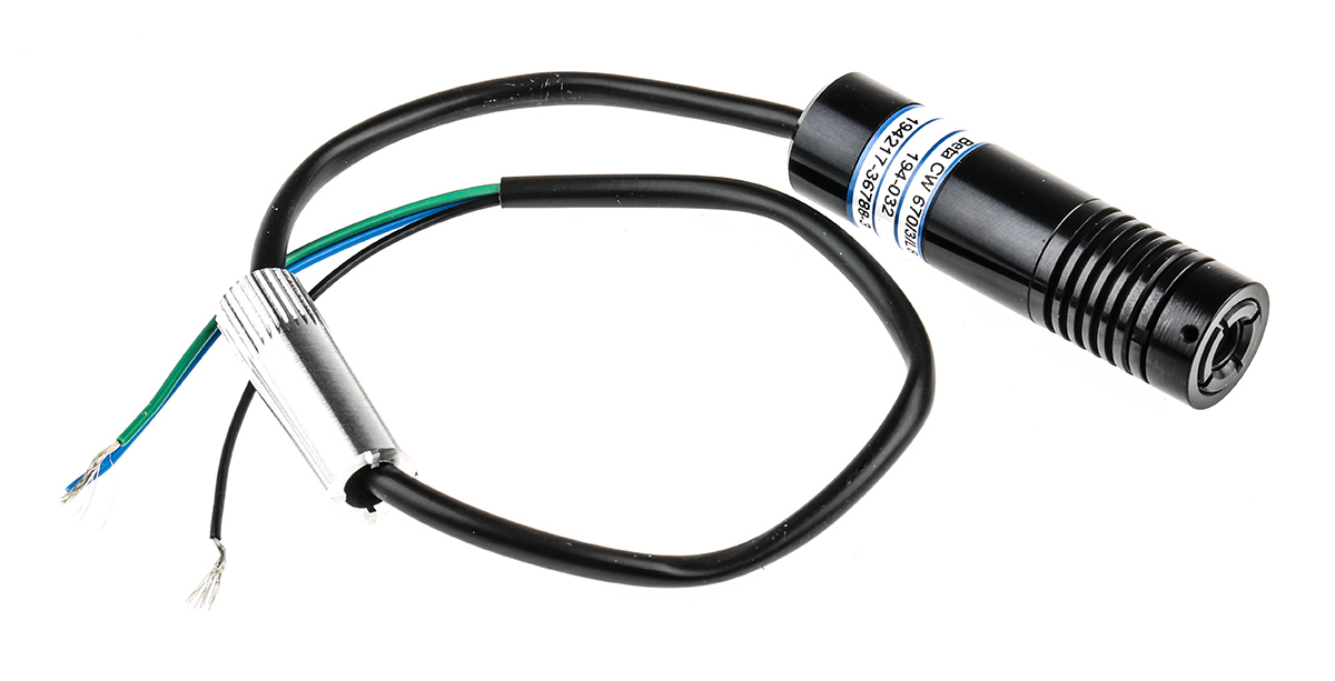 Global Laser 1068-44-000 Laser Module 670 nm 3 mW Continuous Wave, TTL control Dot, Line pattern -12 V -8 V