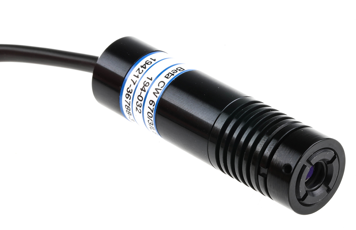 1068-44-000 Global Laser  Laser Module 670 nm 3 mW Continuous Wave, TTL control Dot, Line pattern -12 V -8 V