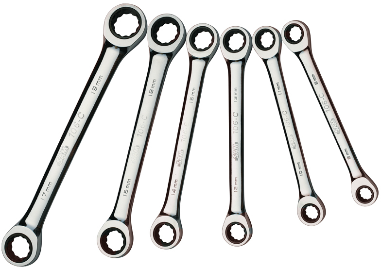 SAM 6-Piece Wrench Set, 8 To 19 mm