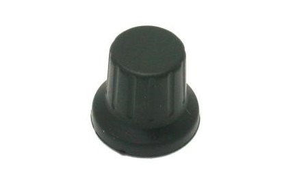 RS PRO 16 mm Knob Diameter Black Potentiometer Knob for 6 mm Shaft D Shaped