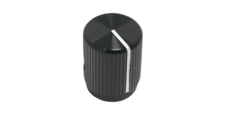 RS PRO Potentiometer Knob 19 mm 6.4 mm, Black