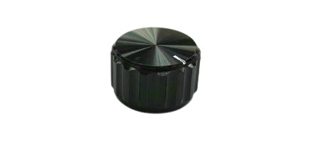 RS PRO Potentiometer Knob 25 mm 6.4 mm, Black