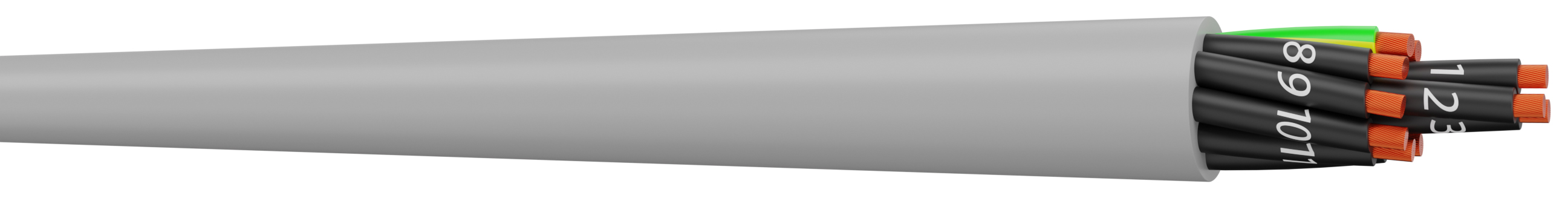AXINDUS CAELIFLEX Control Cable, 7 Cores, 1mm² 17 AWG, Screened, Black Polyvinyl Chloride Sheath