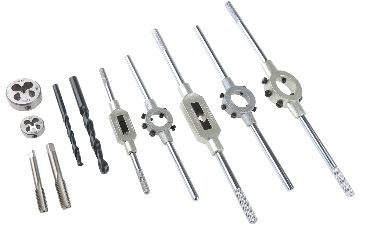 EVENTUS 42-Piece HSS Thread Tap & Die Set, M3 - M12 Taps, M3 - M12 Dies