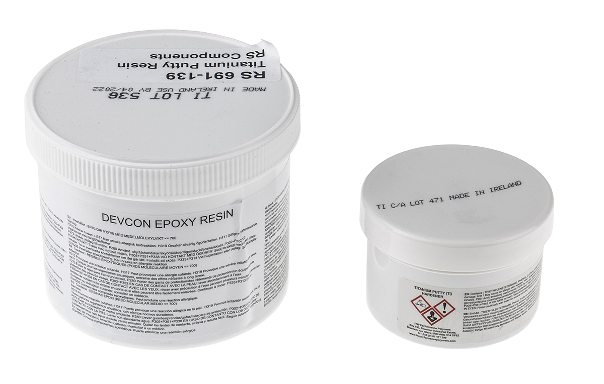 ITW Devcon Titanium Putty Grey Adhesive, 20 min Set Time