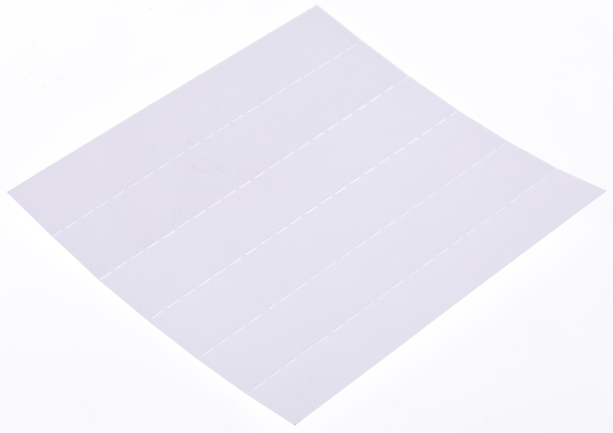 Raaco Drawer Labels, Painted Steel, 10 mm x 64mm x 1 mm, White