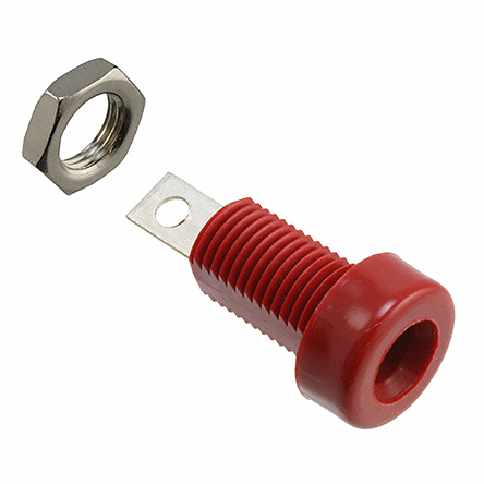 Cinch Red Female Banana Socket, 4 mm Connector, Solder Termination, 3500V, 15A, Tin Plating