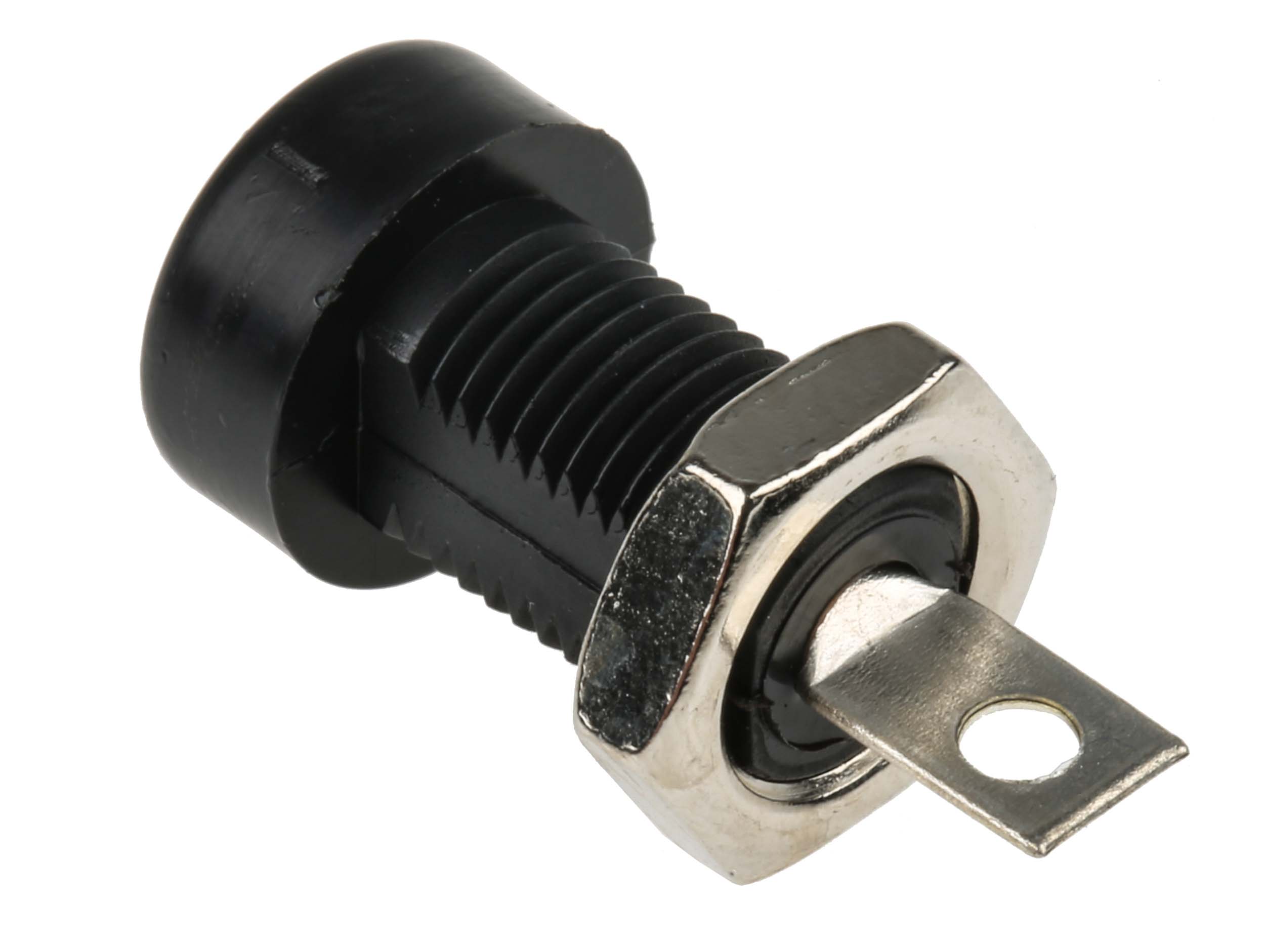 Cinch Black Female Banana Socket, 4 mm Connector, Solder Termination, 3500V, 15A, Tin Plating