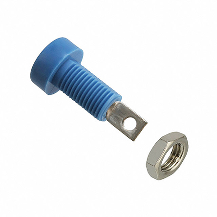 Cinch Blue Female Banana Socket, 4 mm Connector, Solder Termination, 3500V, 15A, Tin Plating