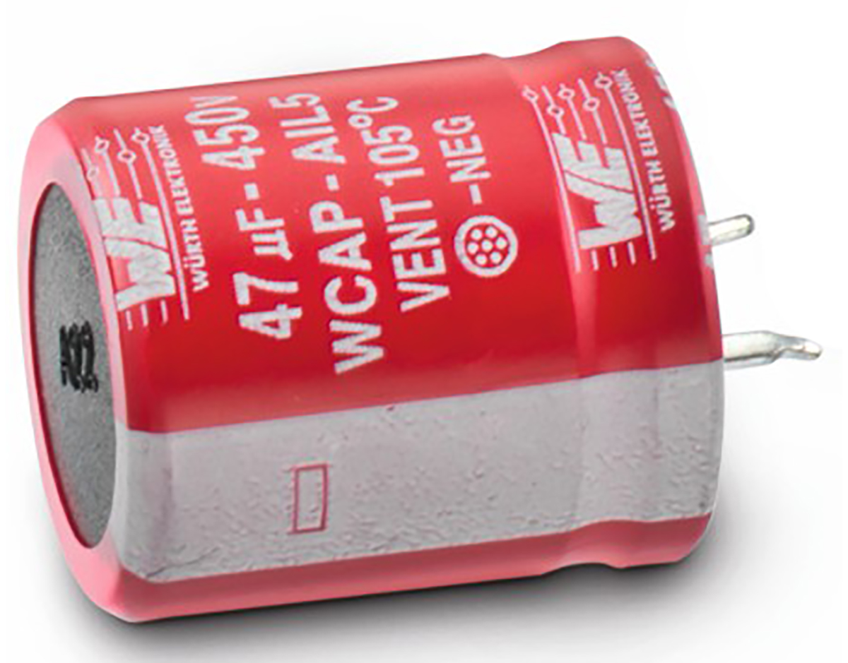 Wurth Elektronik 680μF Aluminium Electrolytic Capacitor 450V dc, Snap-In - 861111486038