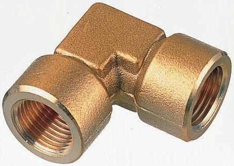 Legris Brass Pipe Fitting, 90° Threaded Elbow, Female G 3/8in to Female G 3/8in