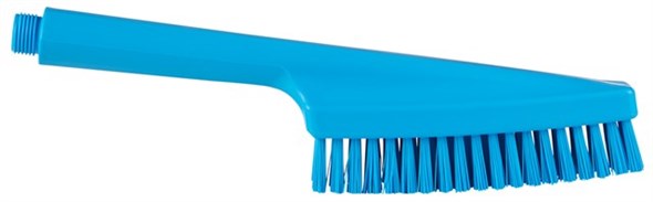 Vikan Hard Bristle Blue Hand Brush, 25mm bristle length, Polyester, Polypropylene, Stainless Steel bristle material