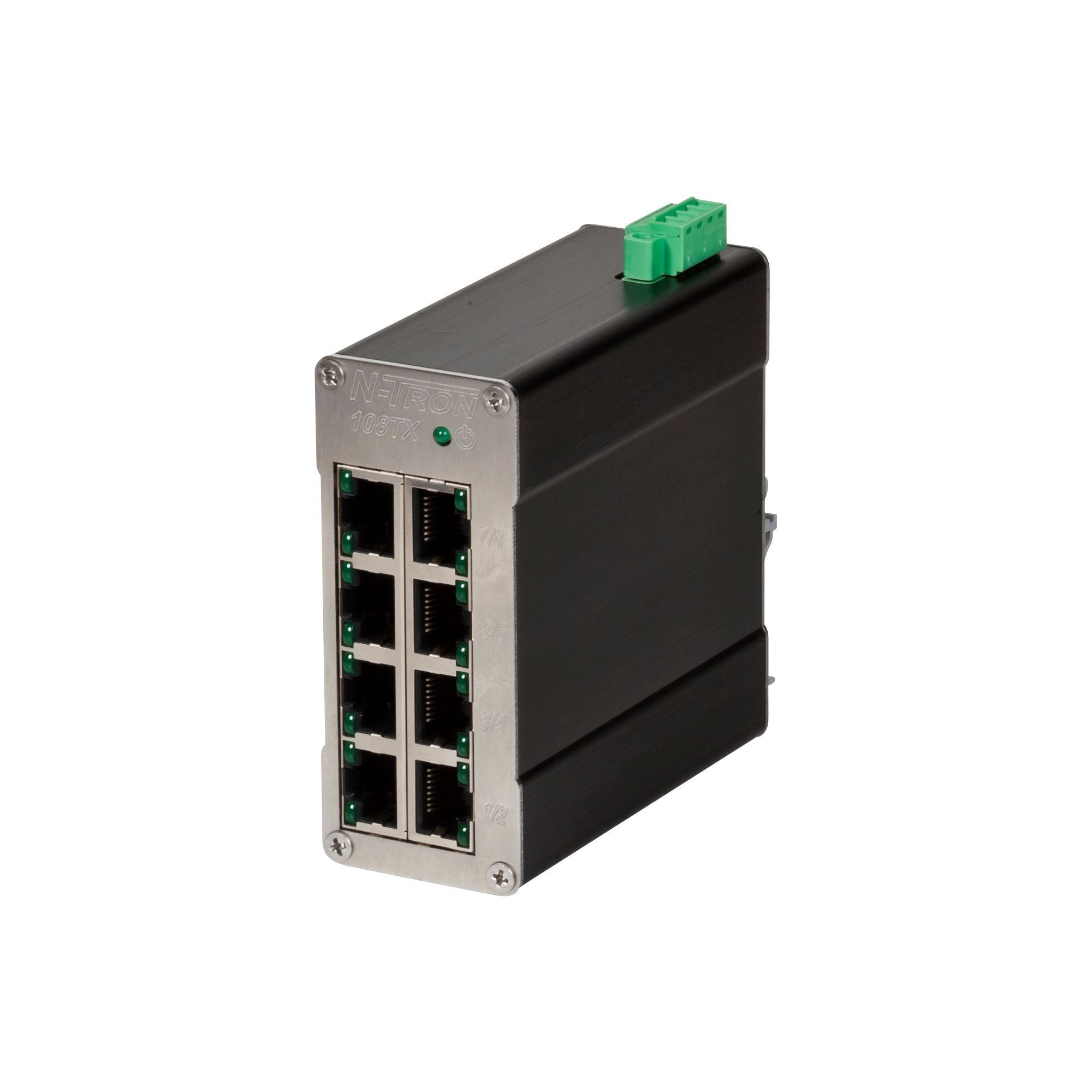 N-Tron 108TX Series DIN Rail Ethernet Switch, 8, 100Mbps Transmission, 10/30 V dc