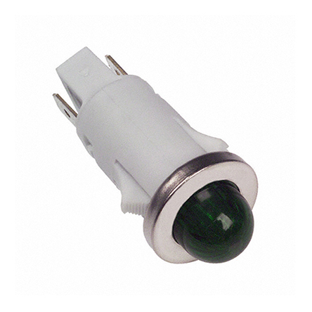 VCC Green Indicator Lamp Single Chip, 12.7 mm Diameter