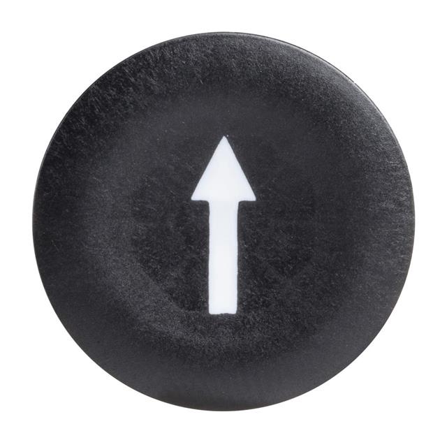 zba335 Caps white with black arrow / high / for push button