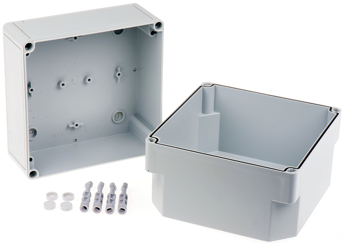 10940701 Spelsberg TK PS Series Grey Polystyrene Enclosure, IP66, IK07 165 mm, 182 mm, 180 mm