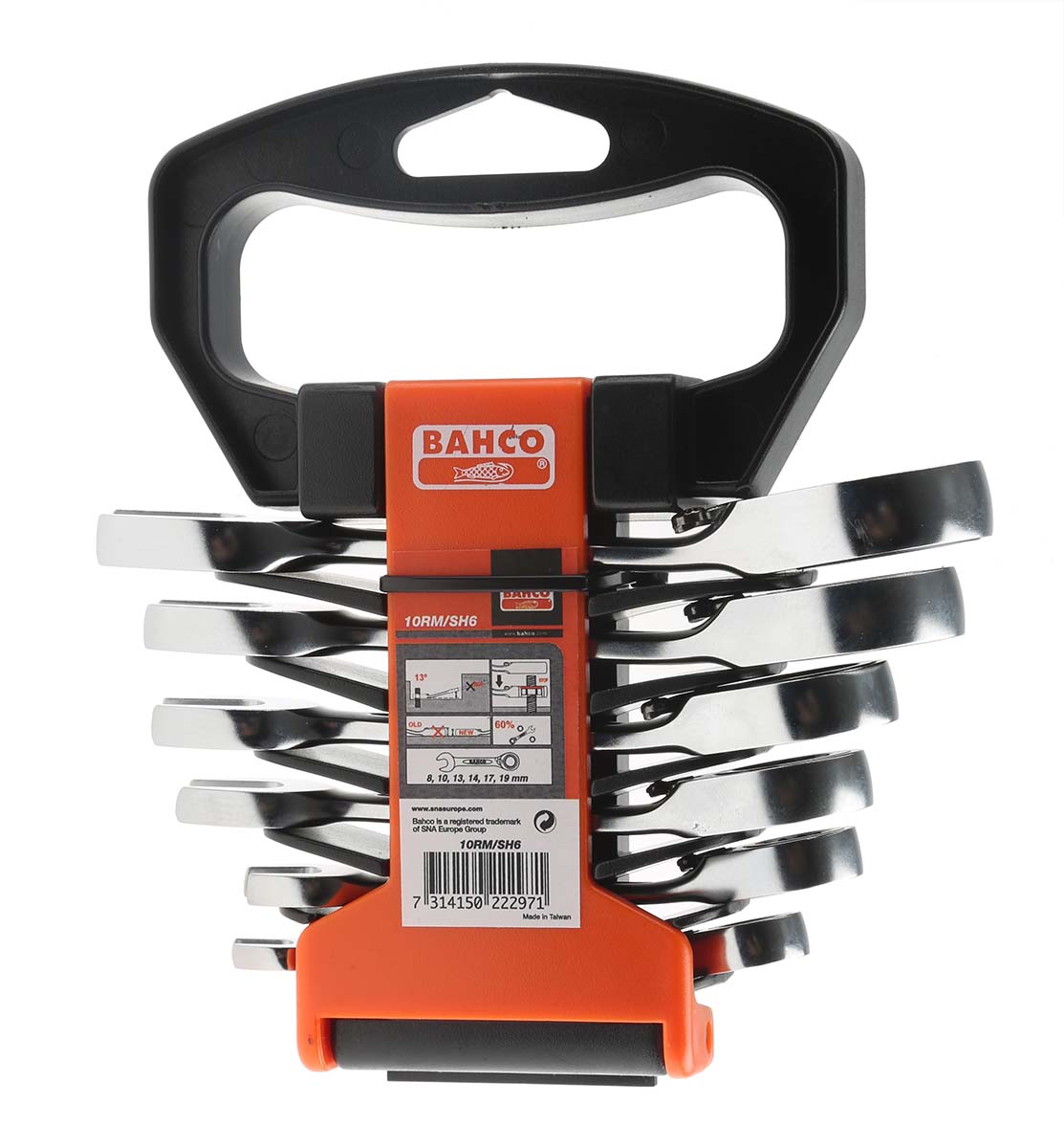 Bahco 6-Piece Spanner Set, 8 To 19 mm, Alloy Steel