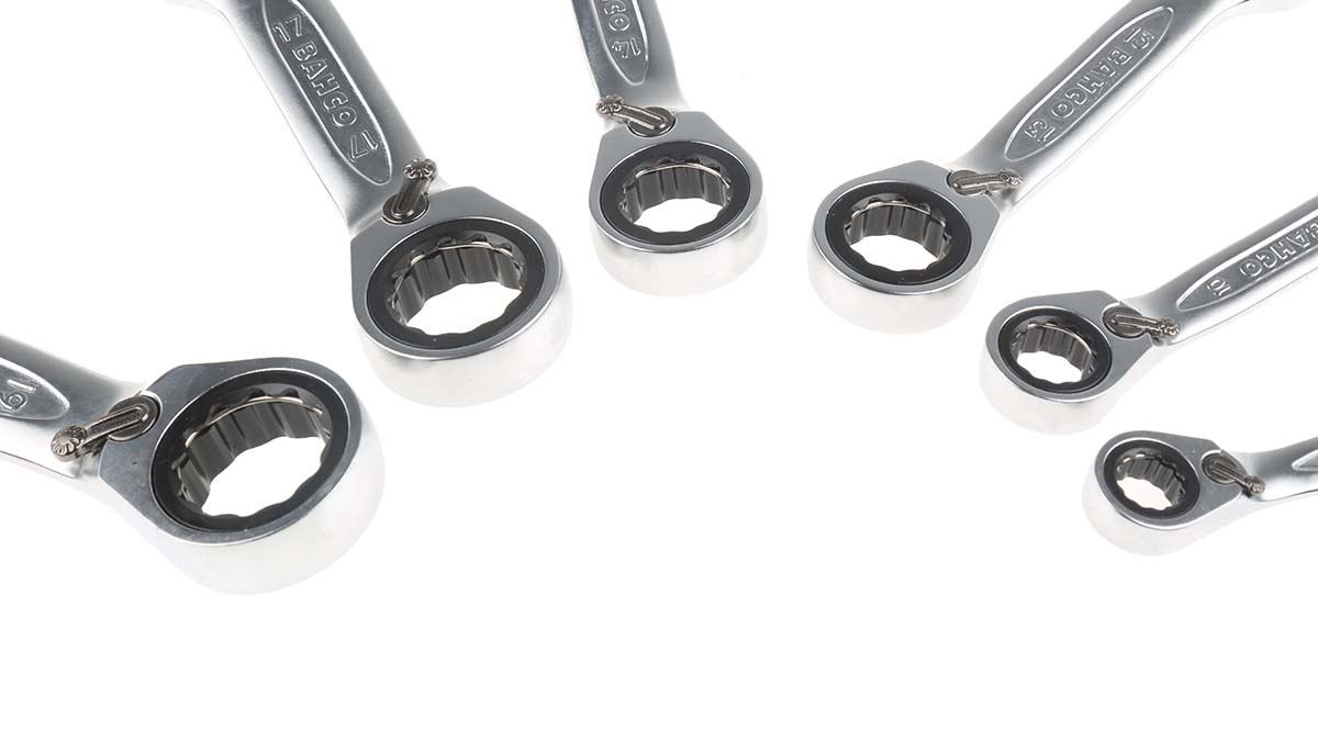 10rmsh6 Bahco 6-Piece Spanner Set, 8 To 19 mm, Alloy Steel