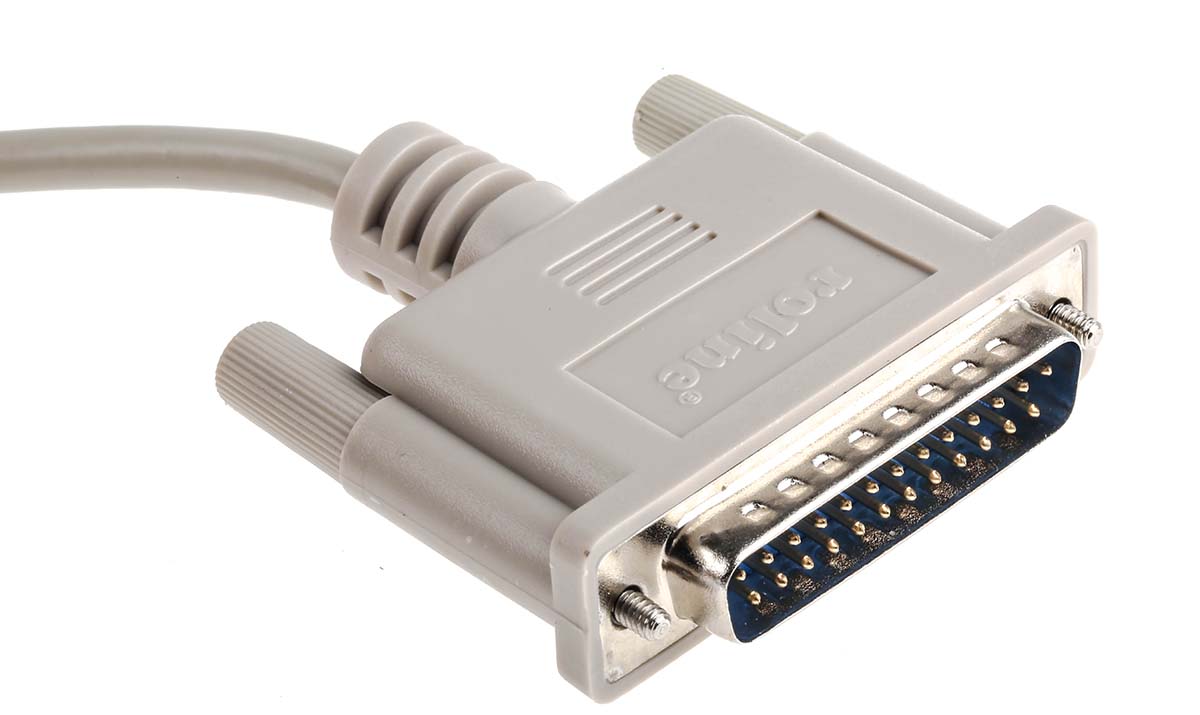 11013518-50 Roline Male D-Sub 25-Pin to Male DB25 Serial Cable, 1.8 m Polyvinyl Chloride, ROLINE Series