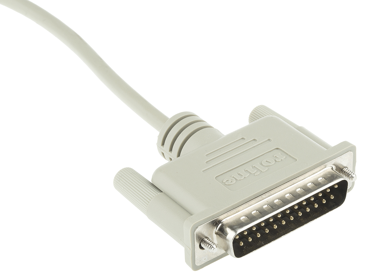 11014530-50 Roline Male DB25 Male to Female DB9 Female Serial Assembly, 1.8 m Polyvinyl Chloride