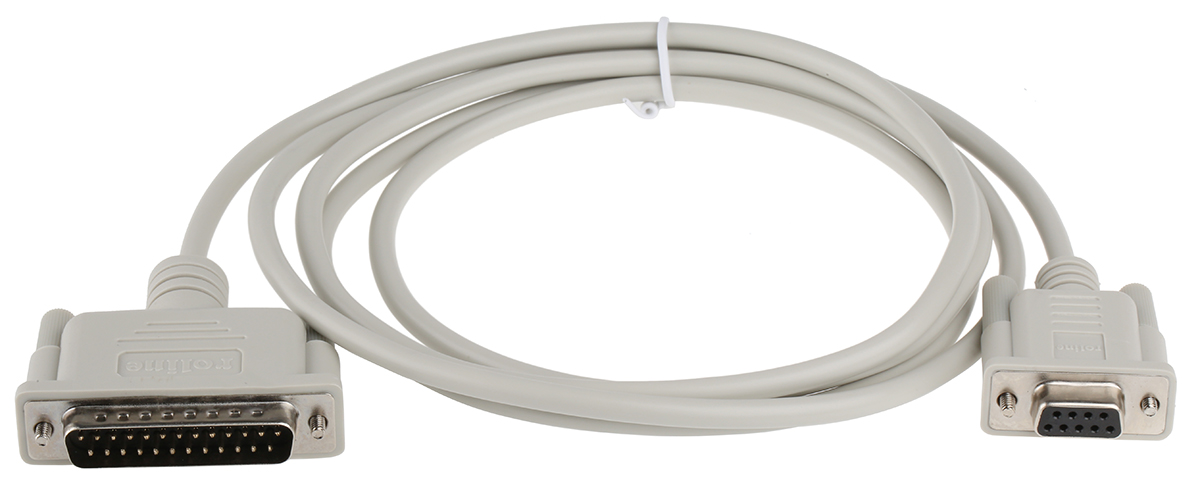11014618-50 Roline Male D-Sub 25-Pin, D-Sub 9-Pin to Female Female RS232 Serial Cable, 1.8 m Polyvinyl Chloride