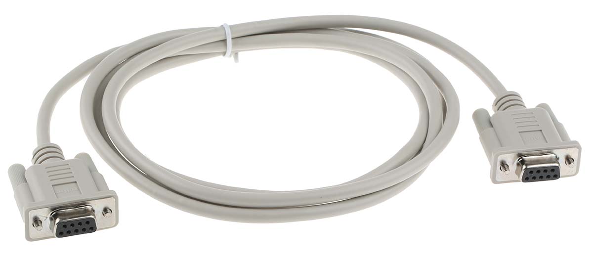 Roline Female D-Sub 9-Pin to Female DB9 Serial Cable, 1.8 m Polyvinyl Chloride
