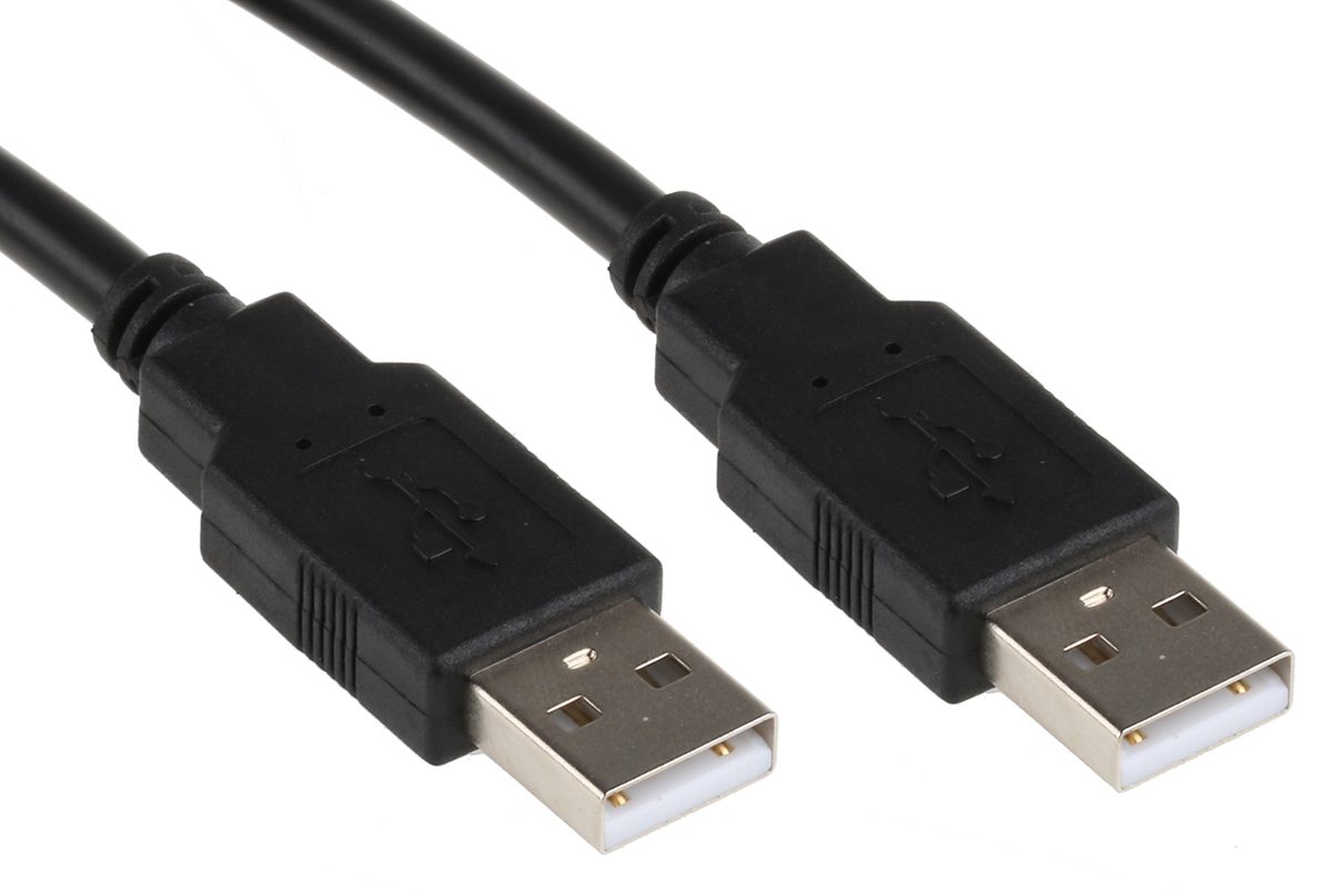 Roline USB Cable, Male USB Type A to Male, USB 2.0 USB Type A, Black, 800 mm
