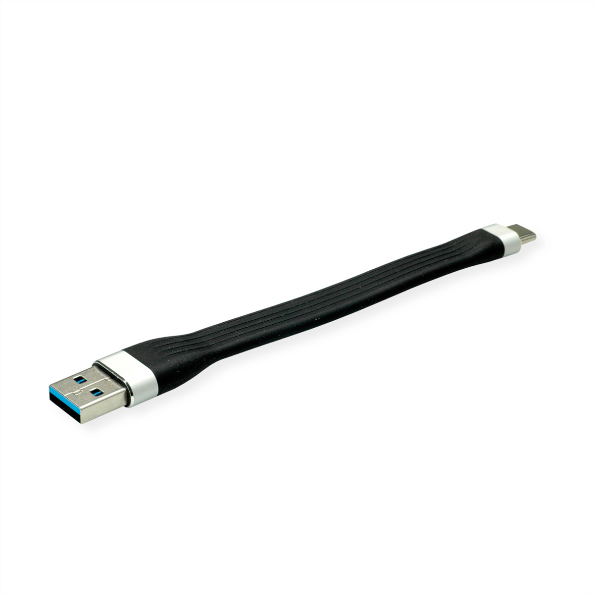 Roline USB Cable, Male USB Type A to Male, USB 3.2 USB Type C, Black, 110 mm