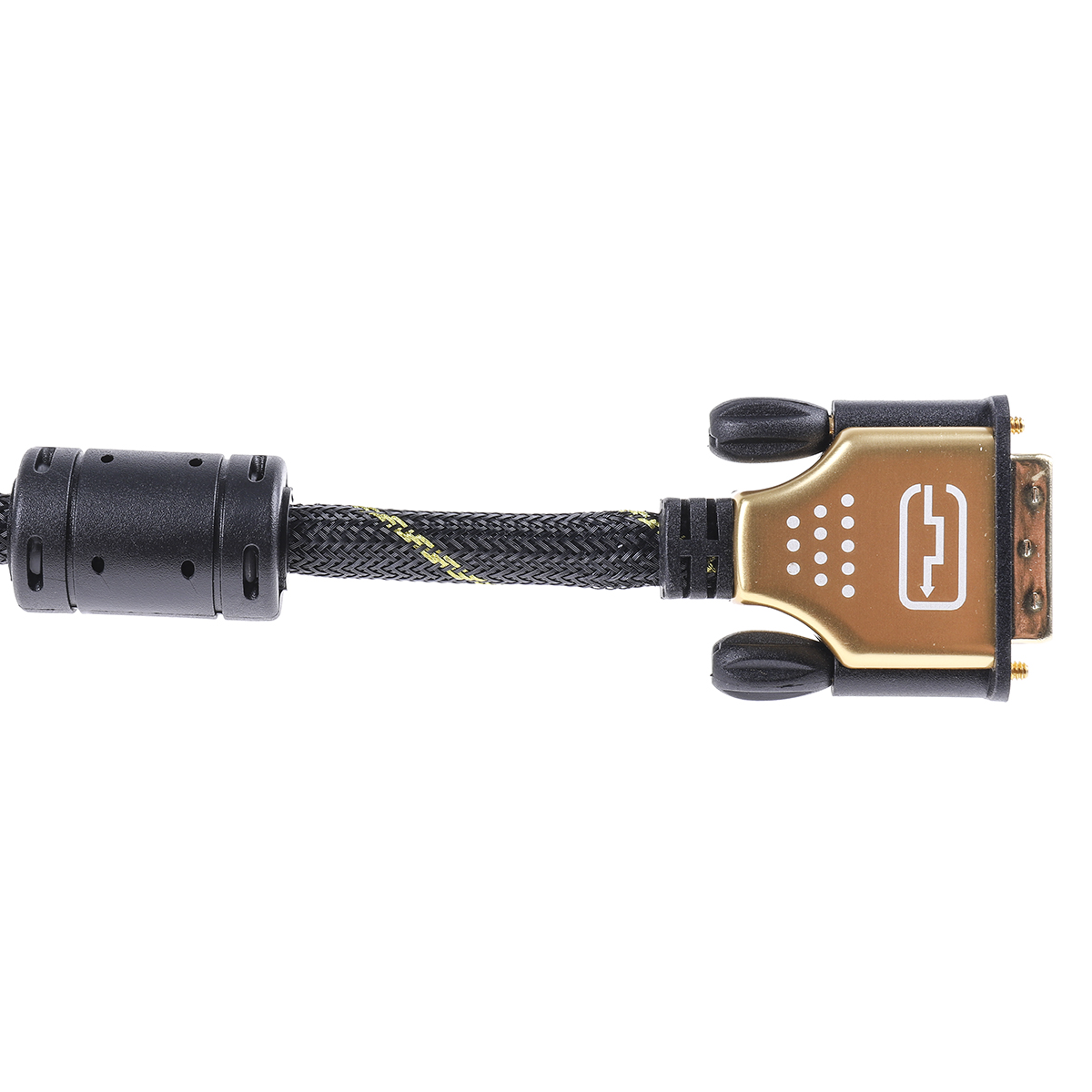 11045518-5 Roline, Male DVI-D to Male DVI-D Cable, 10 m Black, Gold sheath Polyvinyl Chloride