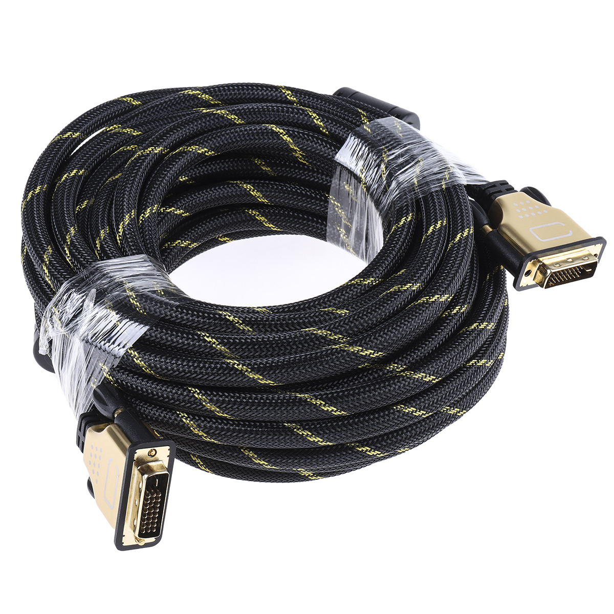 11045518-5 Roline, Male DVI-D to Male DVI-D Cable, 10 m Black, Gold sheath Polyvinyl Chloride