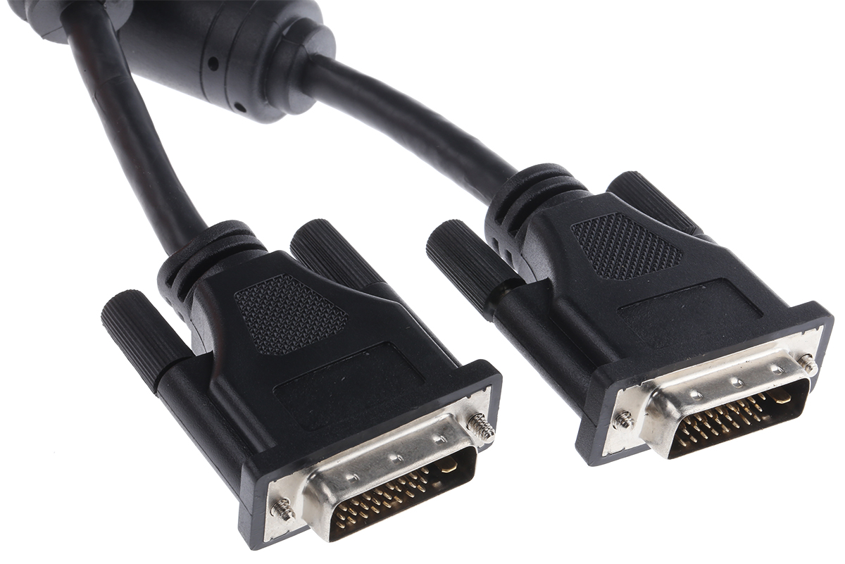 Roline, Male DVI-D to Male DVI-D Cable, 1 m Black sheath Polyvinyl Chloride