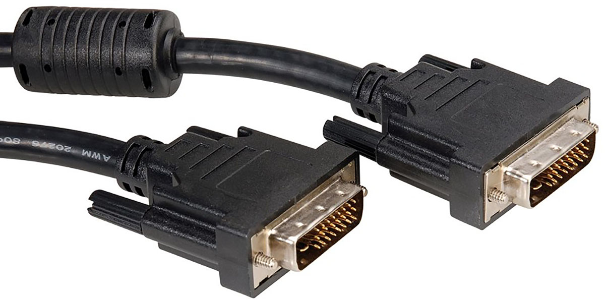 Roline, Male DVI-D to Male DVI-D Cable, 5 m Black sheath Polyvinyl Chloride